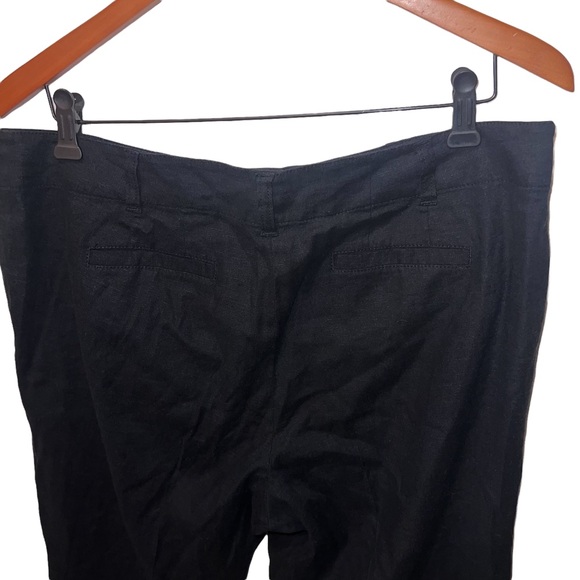 J. Jill Linen Blend Wide Leg Pant Black - Picture 7 of 11